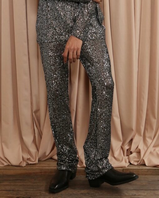 Grey sequin embroidery (PANTS) - Image 3