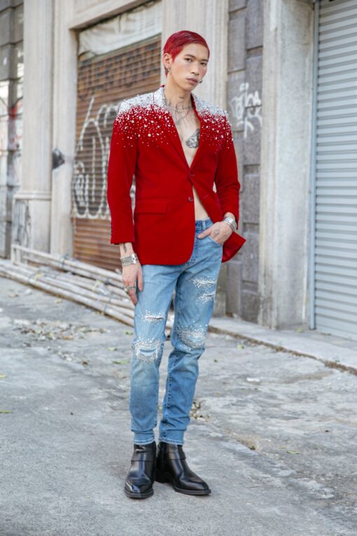 SEBASTIAN VALVET BLAZER
