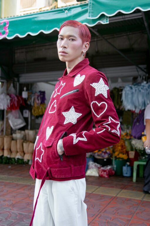 MARIO VELVET BIKER JK - Image 4